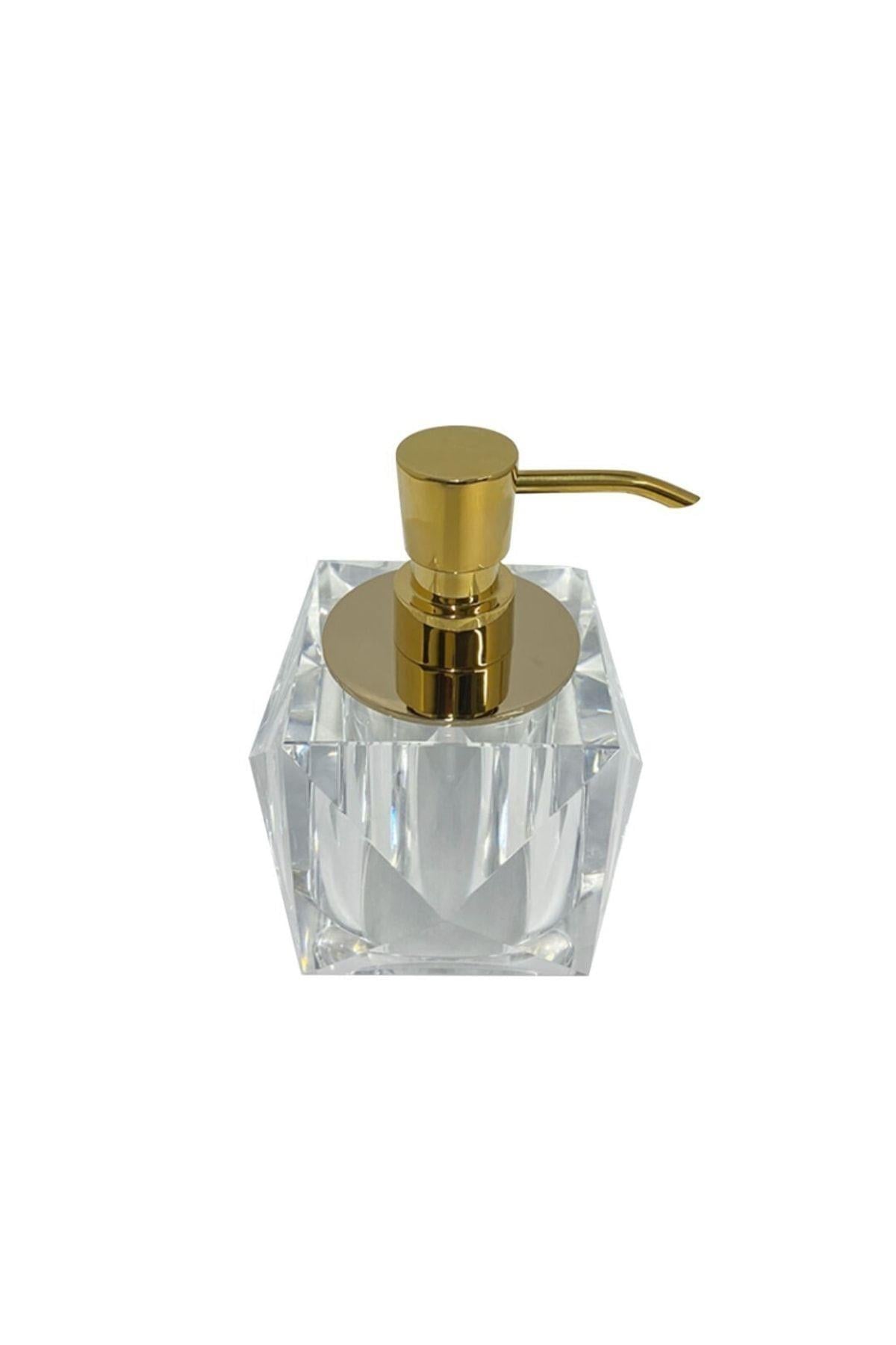 Kristal Sıvı Sabunluk Gold Renk 150X114X114 mm
