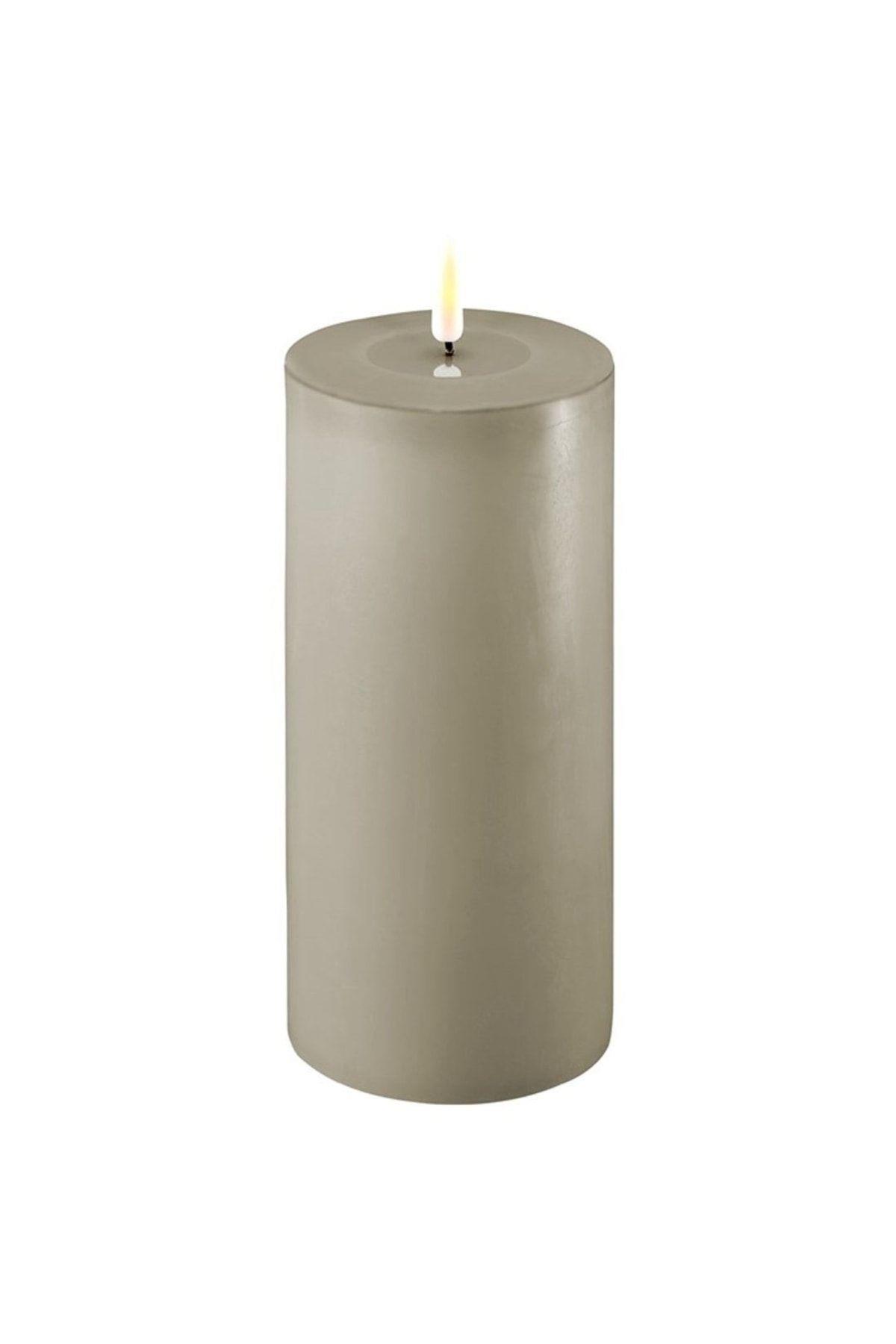 KUM RENGİ LED MUM 10x20 cm - DE RF-0287