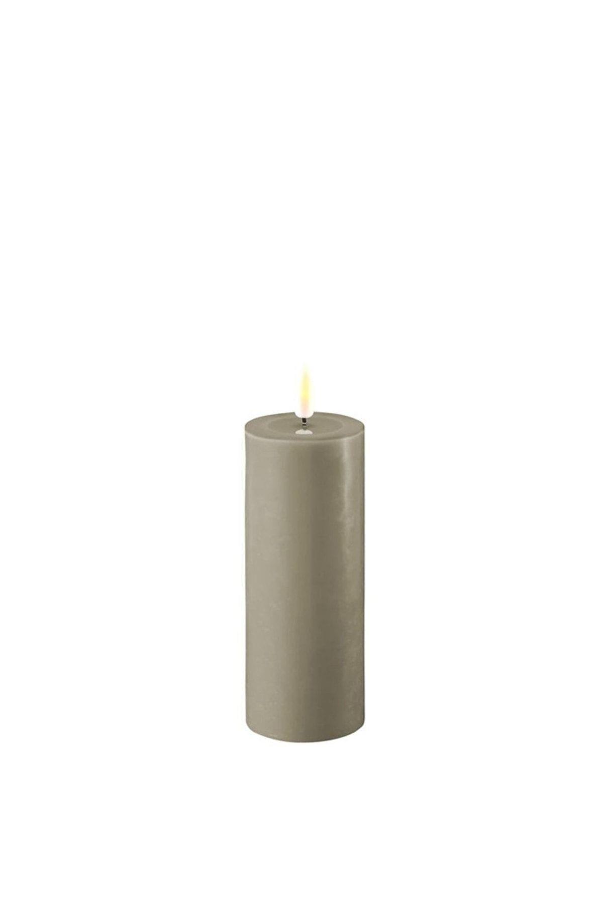 KUM RENGİ LED MUM 5x12,5 cm - DE RF-0278