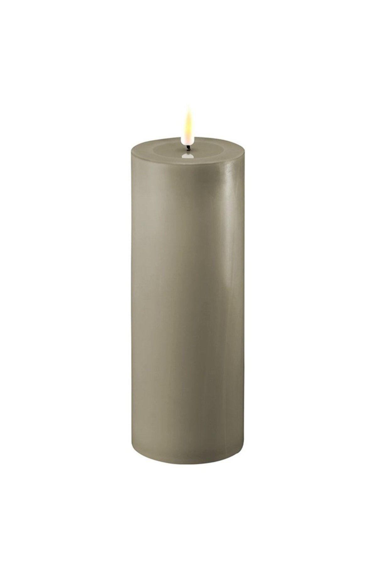KUM RENGİ LED MUM 7,5x20 cm - DE RF-0284