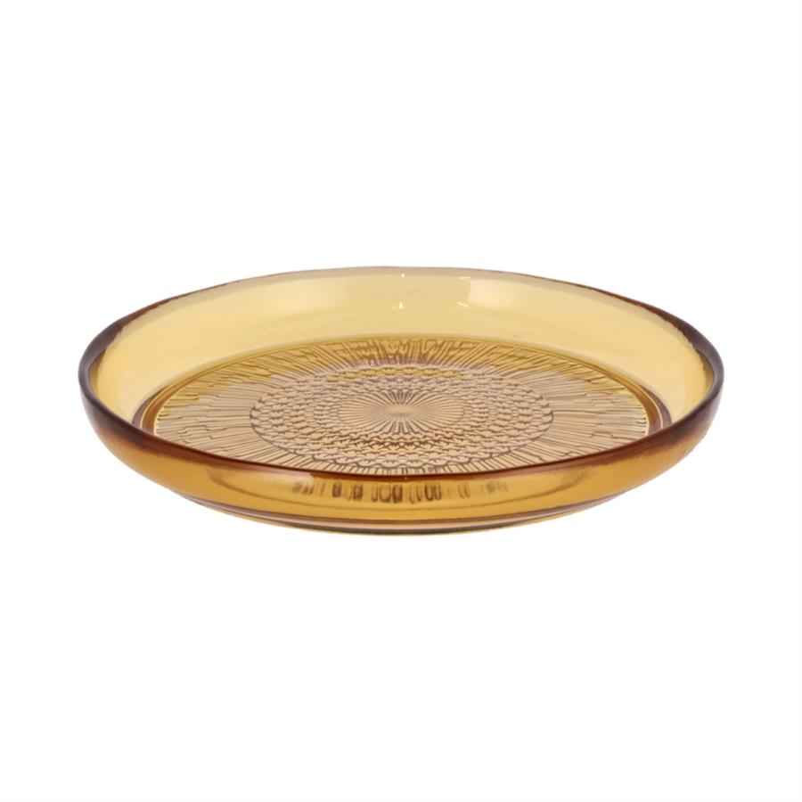 Kusintha Cam Tabak Amber Çap:18 Cm