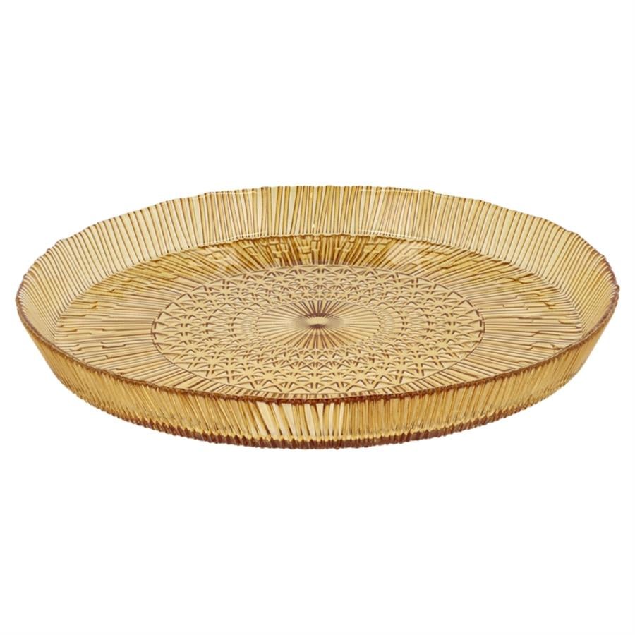Kusintha Servis Tabağı Yuvarlak Amber 3 Cm - Çap:30 Cm