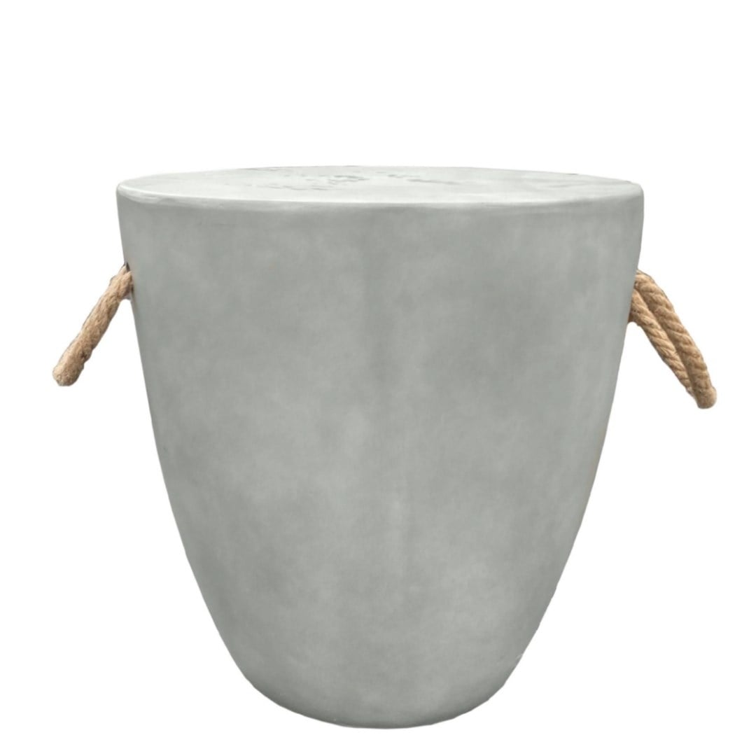 Lounge Halat Kulplu Dinlenme Taburesi D44 x H43 cm