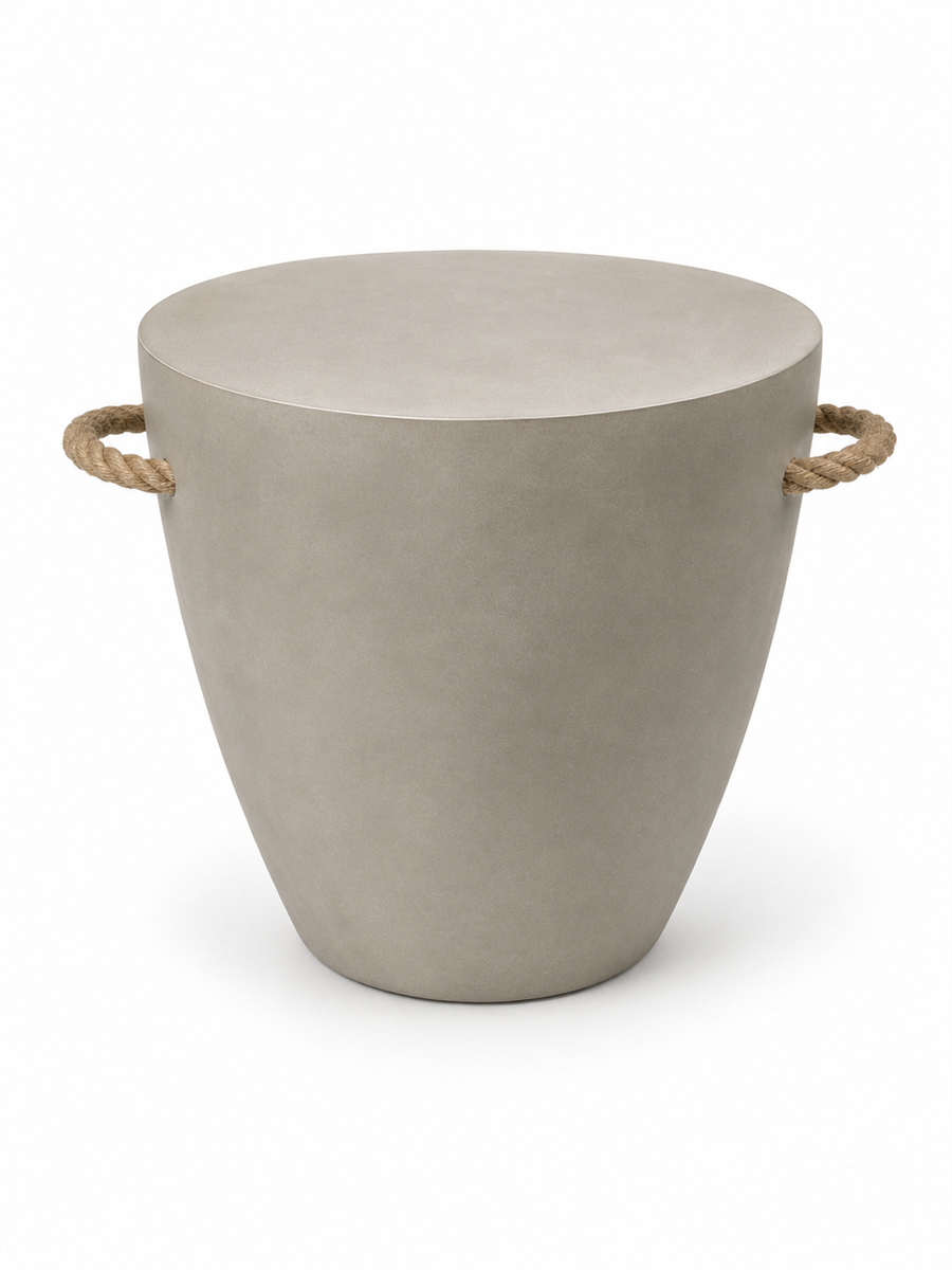 Lounge Halat Kulplu Dinlenme Taburesi D44 x H43 cm