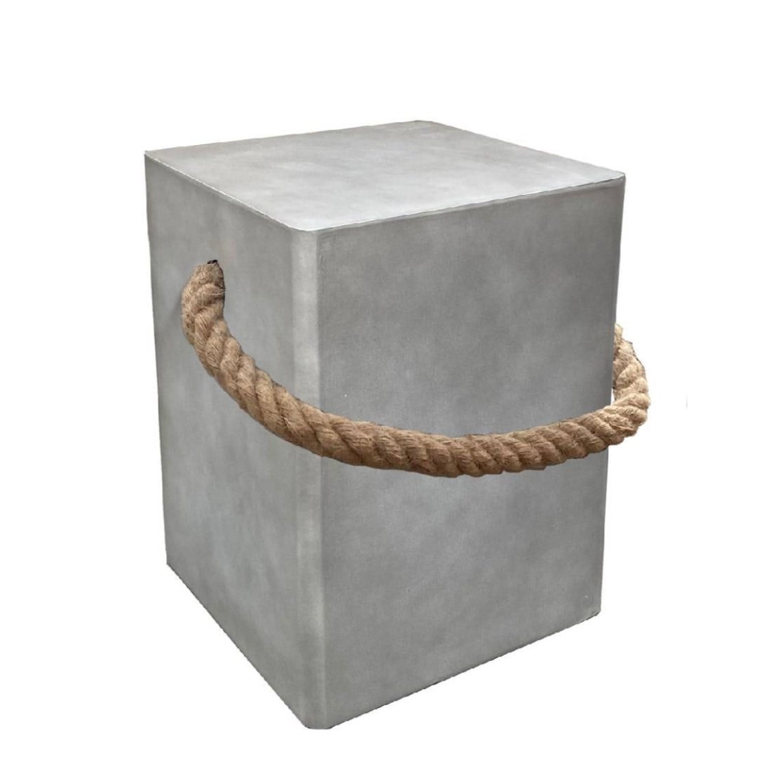 Lounge Halat Kulplu Kare Dinlenme Taburesi W35 x D35 x H47 cm