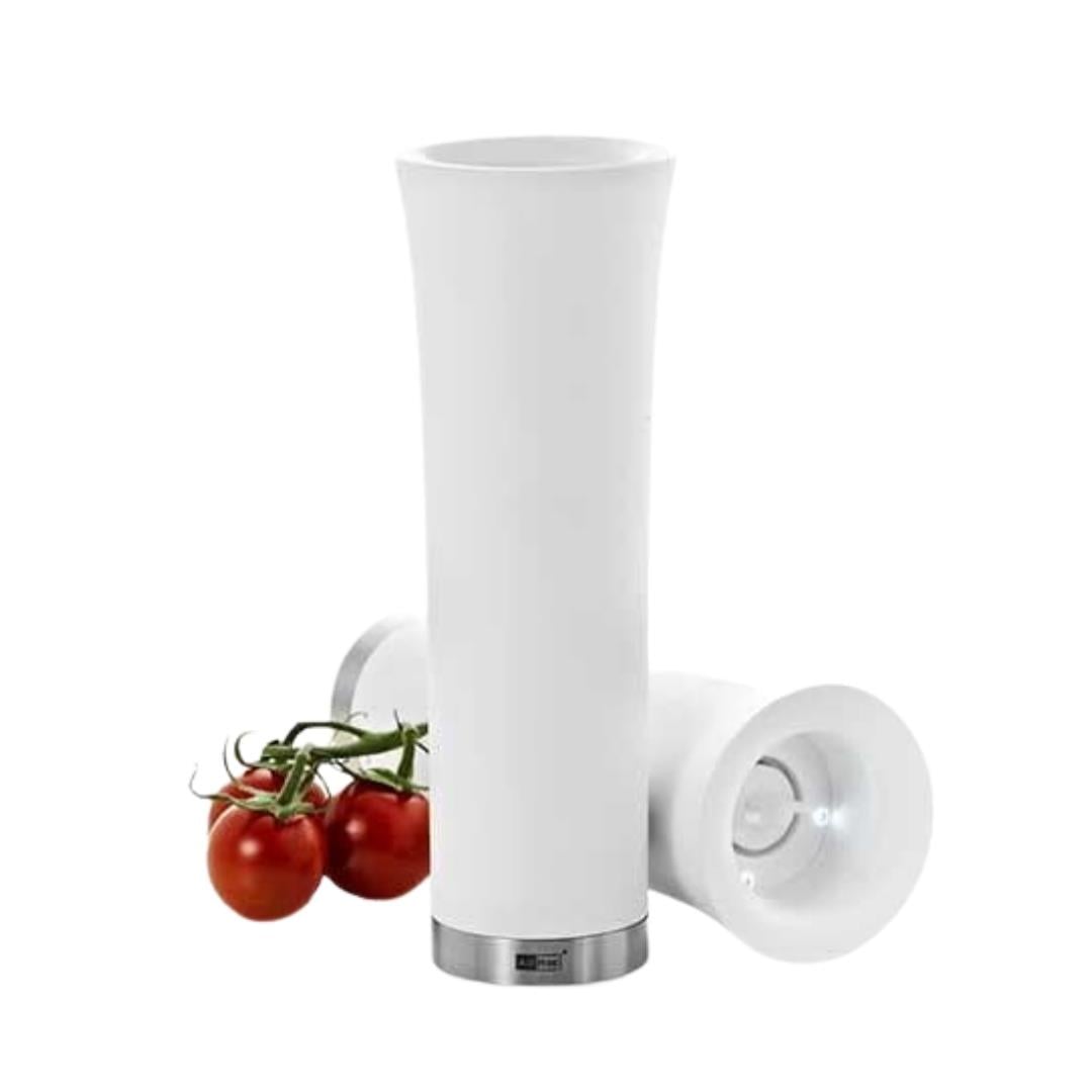 Mılano Beyaz Elektrikli Tuz Ve Biber Değirmeni 20Cm Ø5Cm,Led Işıklı