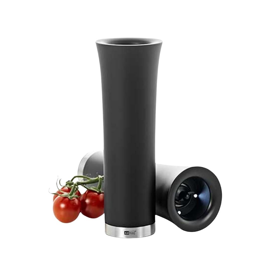 Mılano Siyah Elektrikli Tuz Ve Biber Değirmeni 20Cm Ø5Cm,Led Işıklı