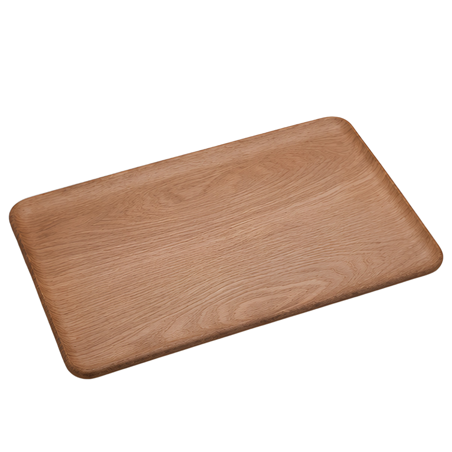 Minimalist Ahşap Sunum ve Dekorasyon Tepsisi - Large - 39 x 27 cm