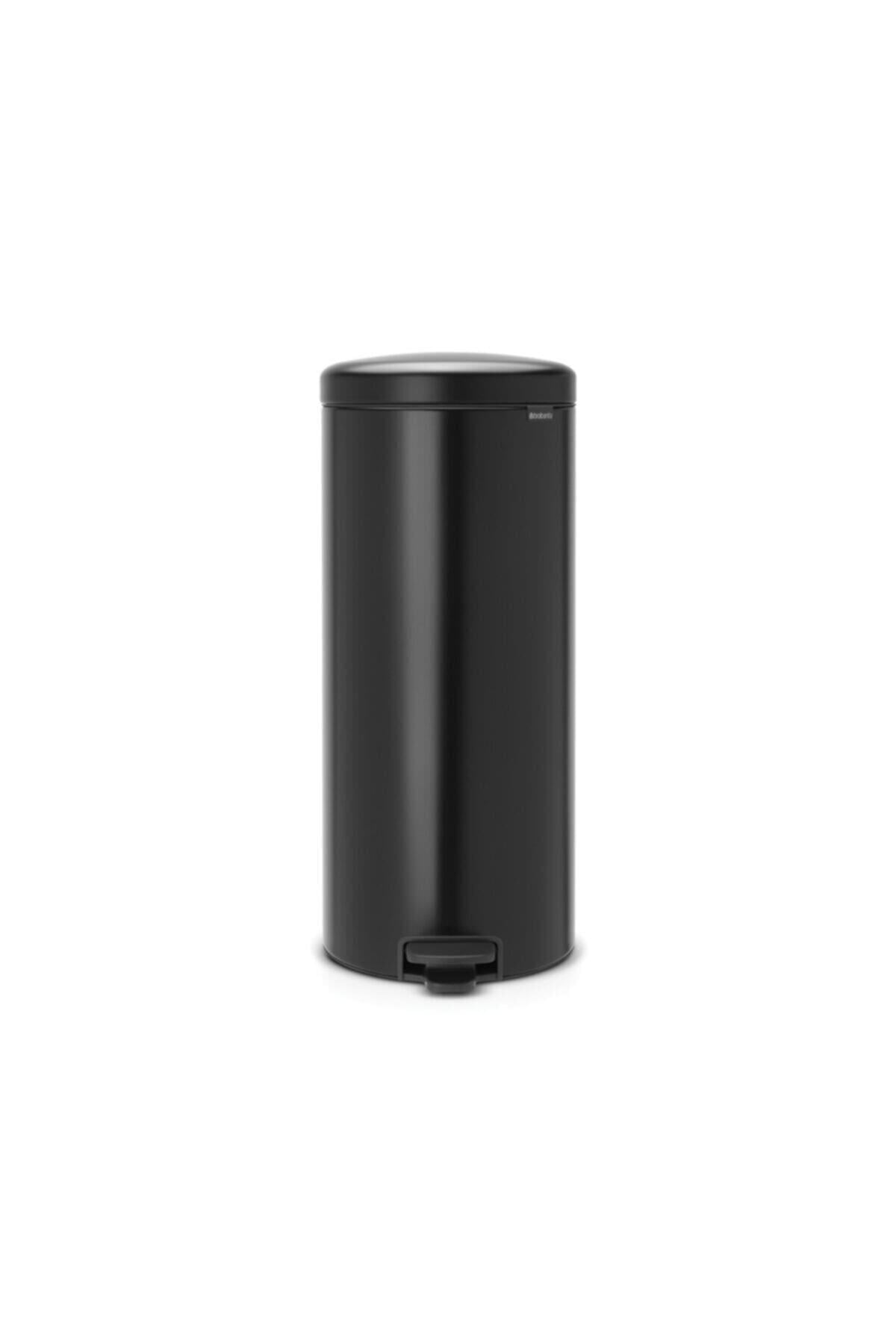 Newıcon Matt Black Pedallı Çöp Kutusu 30l