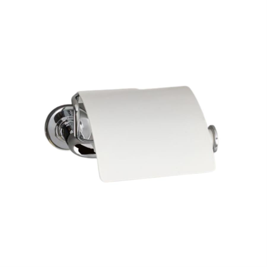 Nord Kapaklı Tuvalet Kağıtlığı Krom/Beyaz Renk 69X121X155 Mm