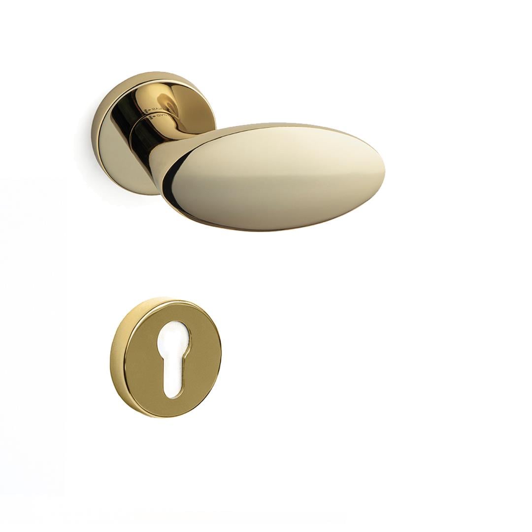 Oberon Rozetli Kapı Kolu Altın Rengi