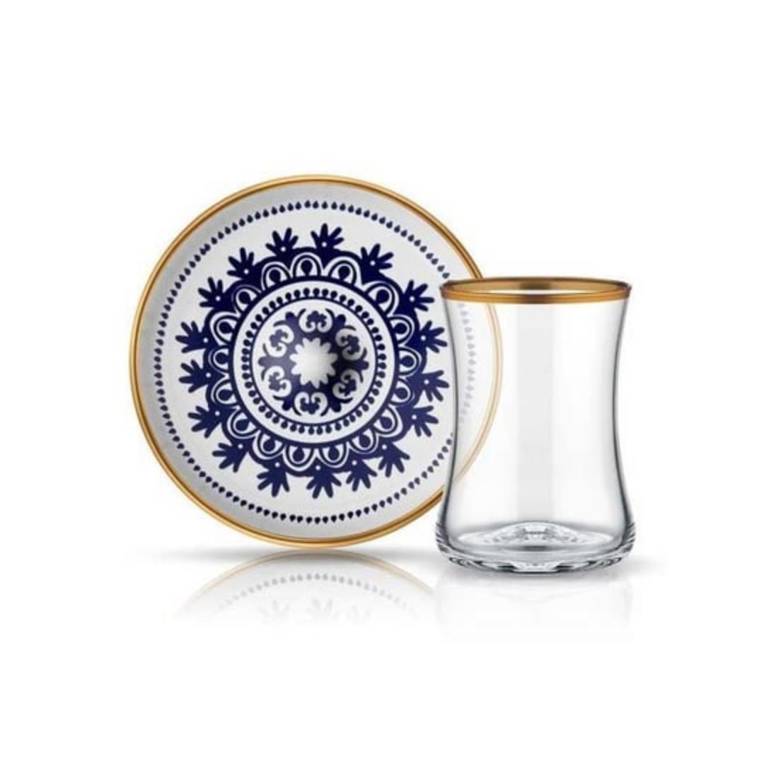 Özel Üretim Tiryaki Han 6'lı Çay Seti