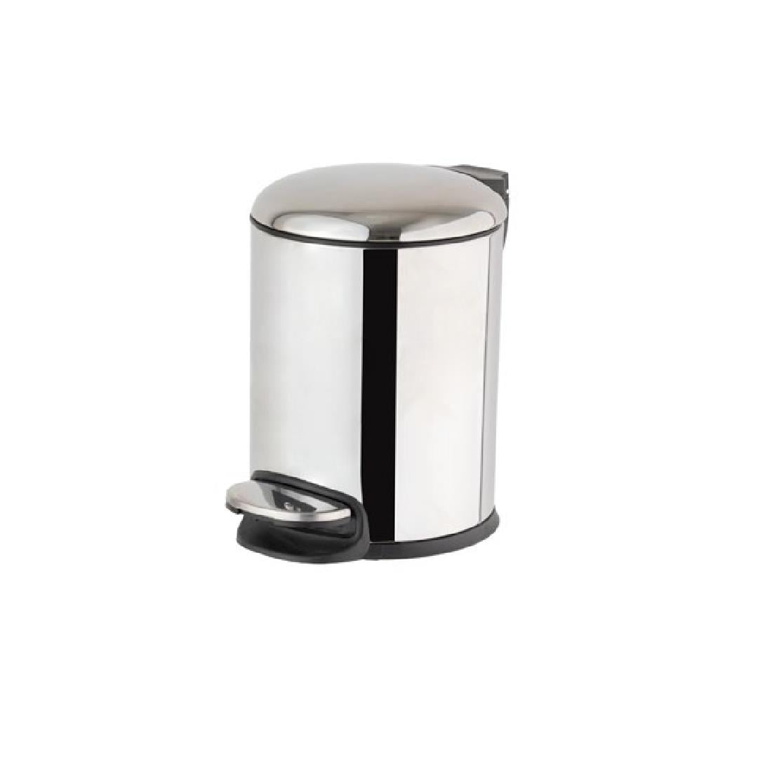 Pedallı 3 L Parlak Nikel Çöp Kovası 26x20x20 cm