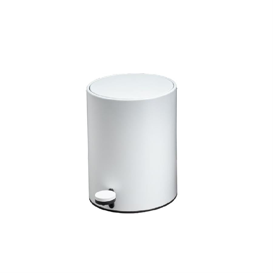 Pedallı Beyaz Çöp Kovası 3 Lt Beyaz Renk 265X203X203 Mm
