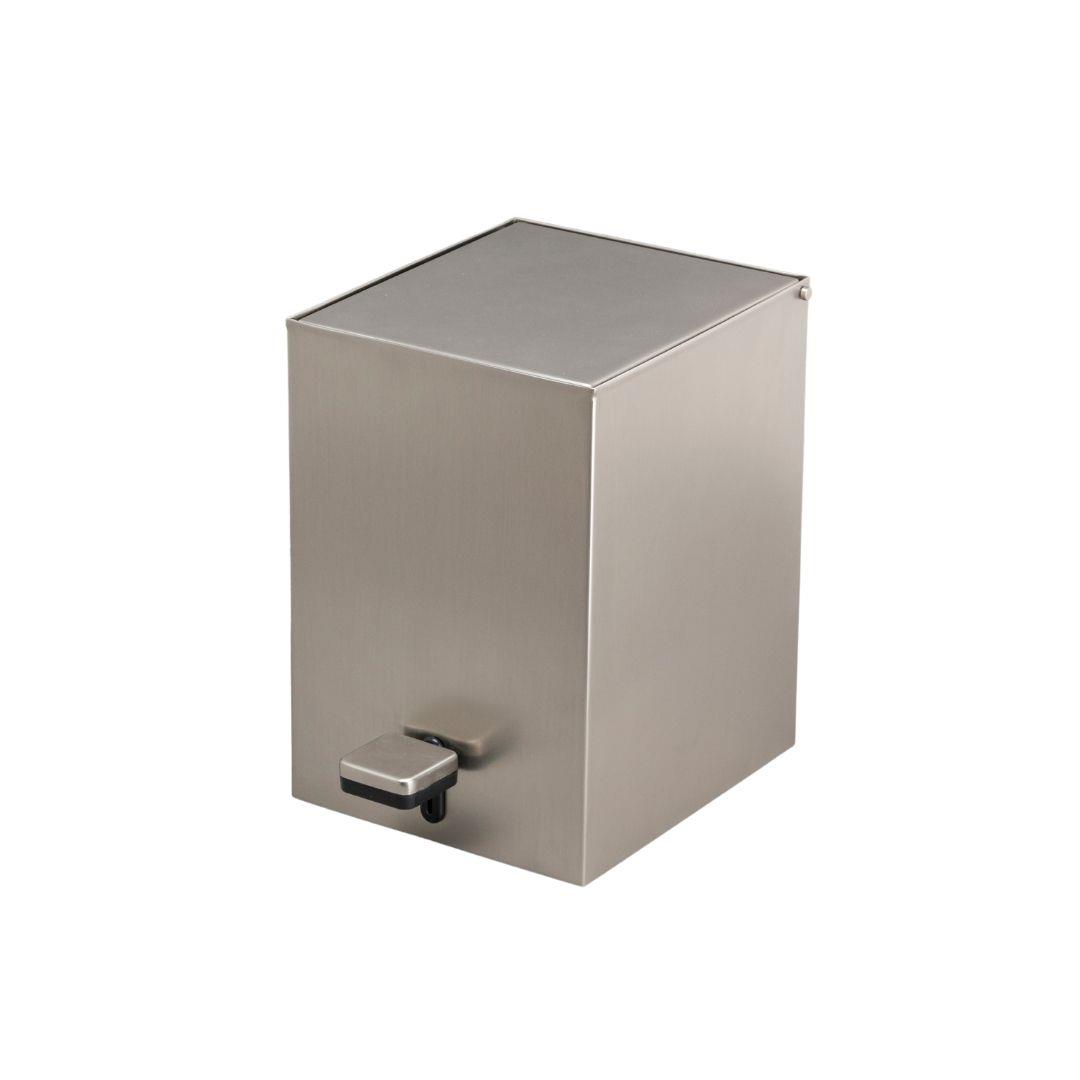 Pedallı Kare Çöp Kovası 3 Lt Saten 262X245X180 Mm