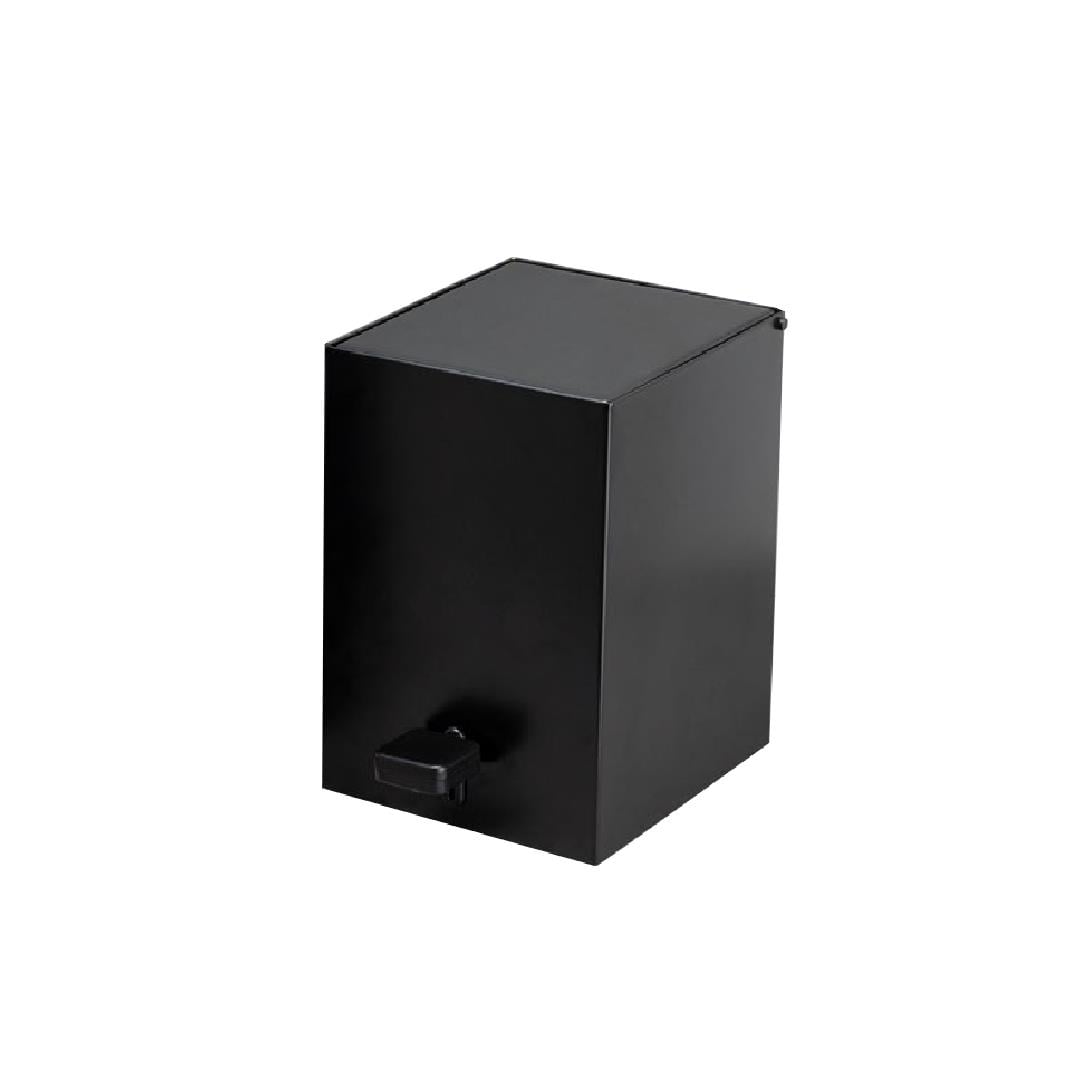 Pedallı Kare Çöp Kovası 3 Lt Siyah 262X245X180 Mm