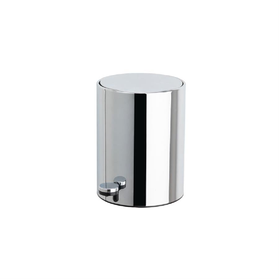 Pedallı Krom Çöp Kovası 3 Lt Krom Renk 265X203X203 Mm