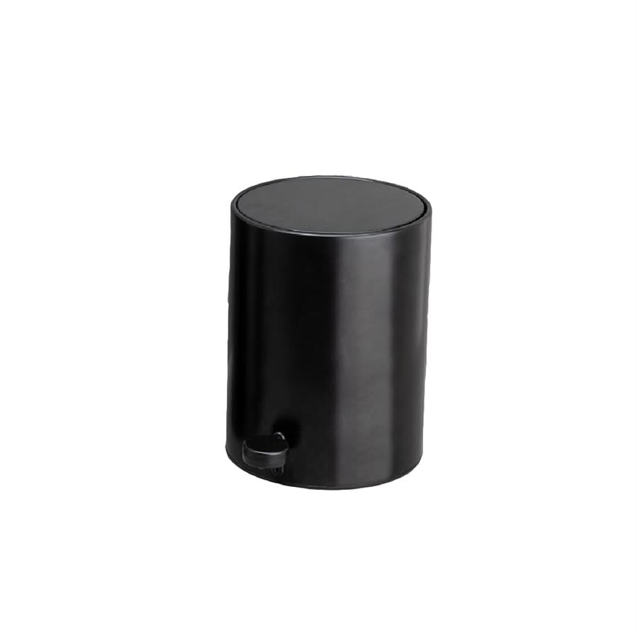 Pedallı Siyah Çöp Kovası 3 Lt Siyah Renk 265X203X203 Mm