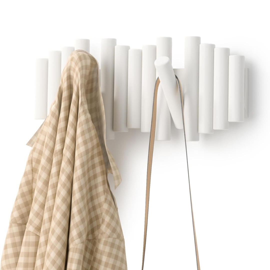 Picket Duvara Monte 5'Li Askılık Beyaz Renk 38 X 17 X 4 Cm