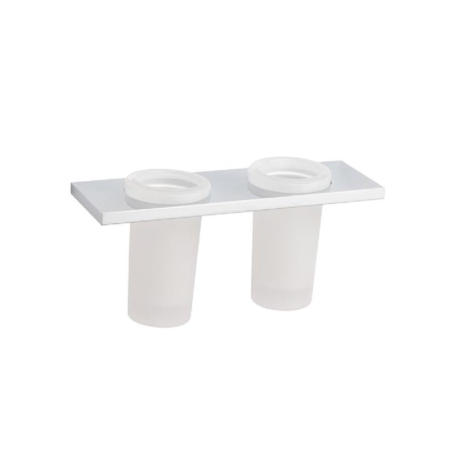Plaın İkili Diş Fırçalığı Krom Renk 118X80X240 Mm