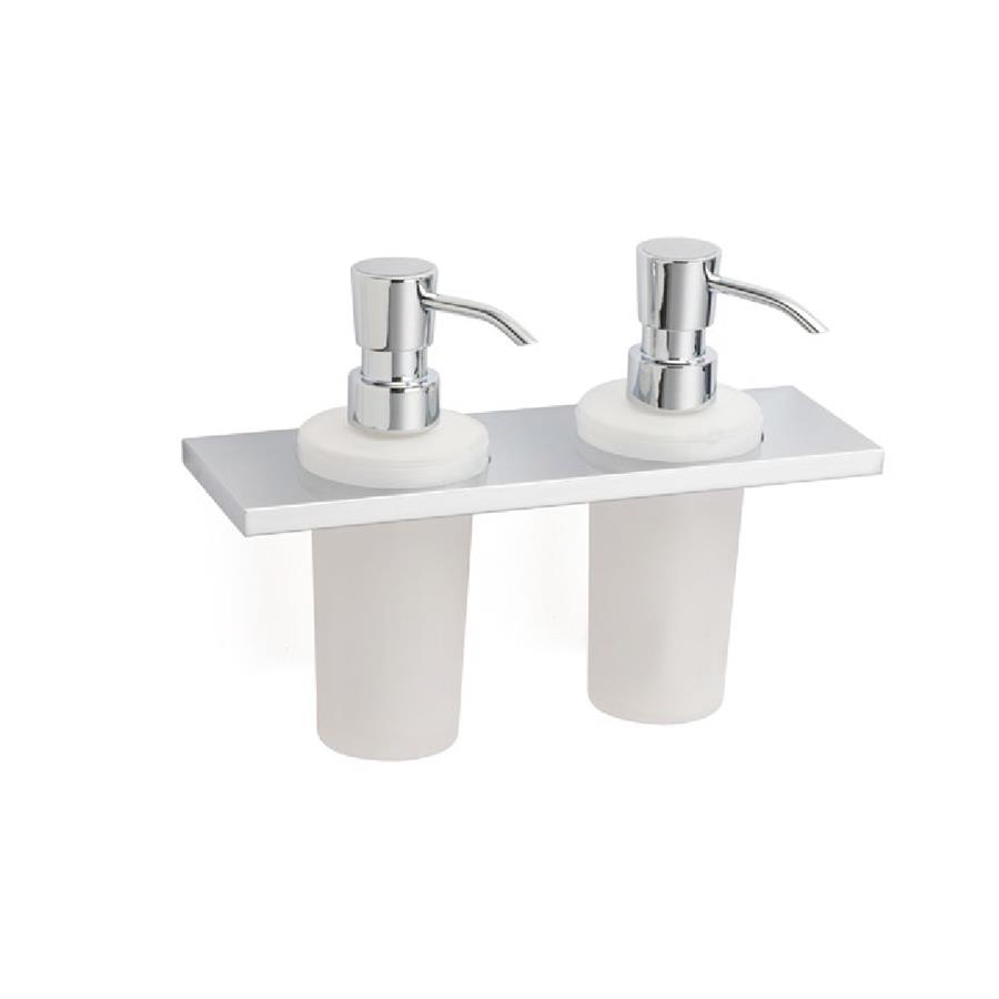 Plaın İkili Sıvı Sabunluk Krom Renk 175X103X240 Mm