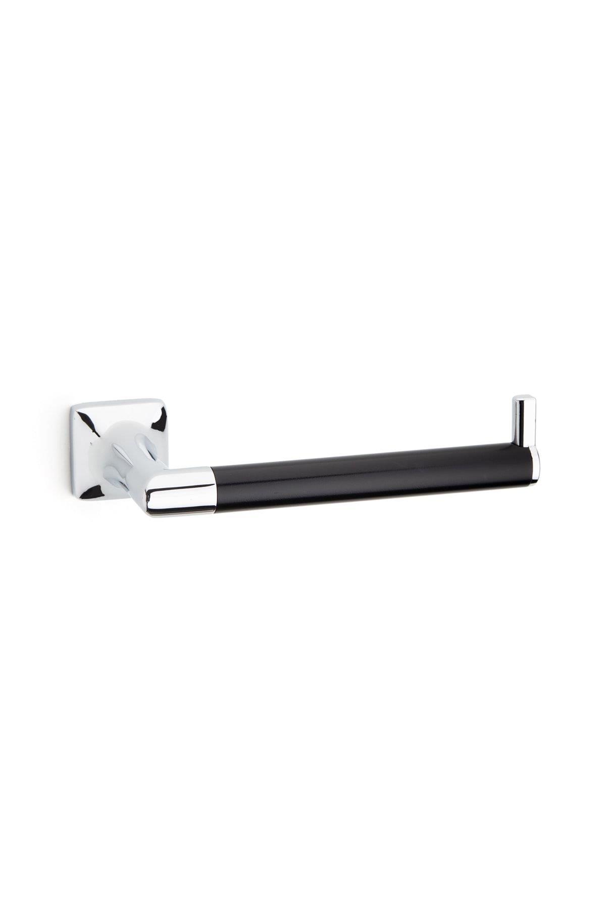 Pruva Tuvalet Kağıtlığı Krom-Siyah 42X74X148 mm