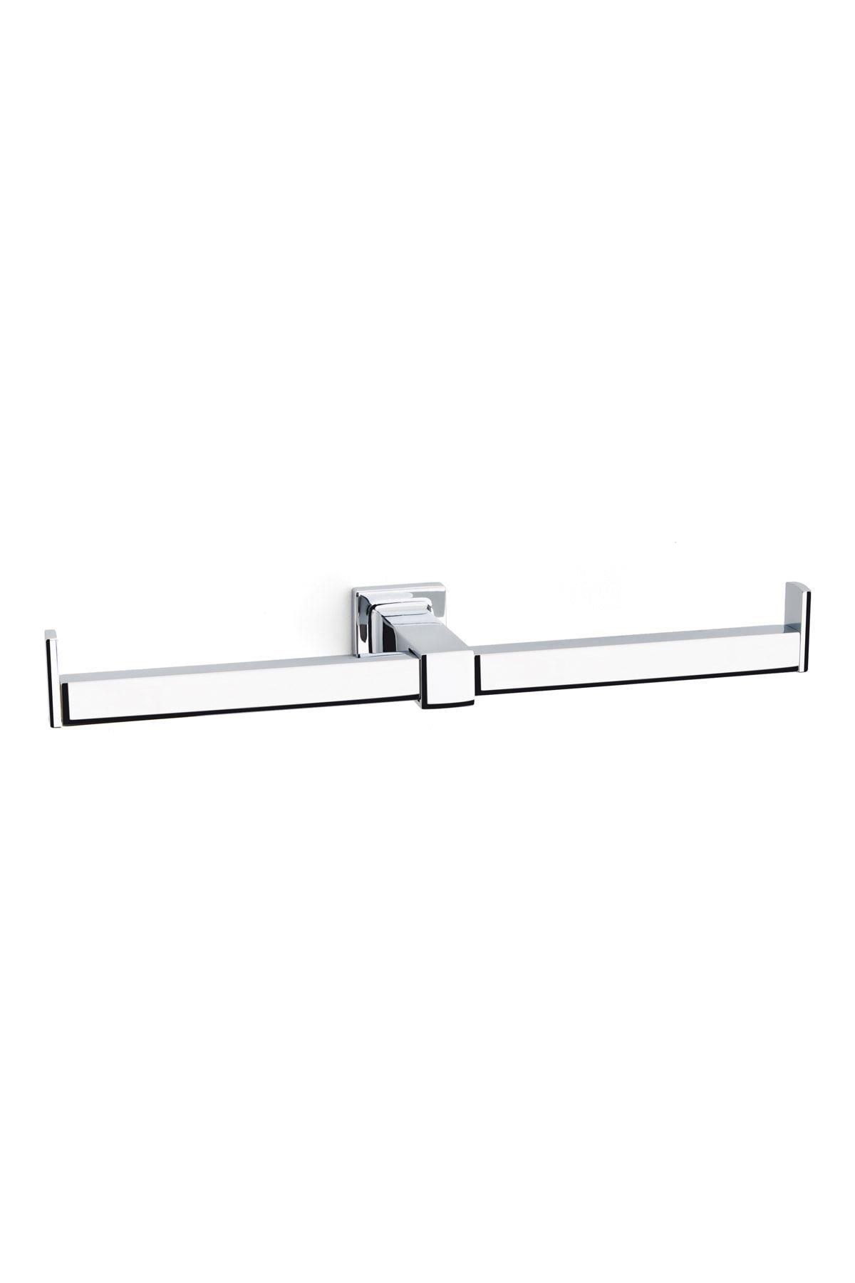 Q-Lıne İkili Tuvalet Kağıtlığı Krom Renk 41X73X268 mm