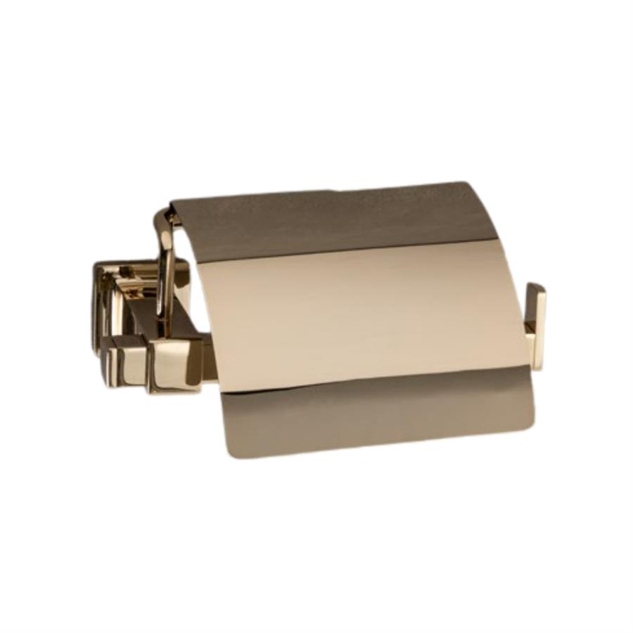 Q-Lıne Kapaklı Tuvalet Kağıtlığı Gold Renk 87X118X158 Mm