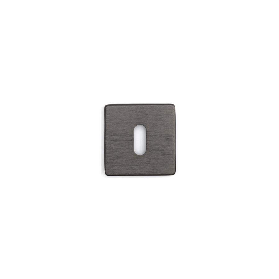 RO11 Kapı Kolu Rozeti Oda Fırçalı Füme Renk 52x52x9 mm