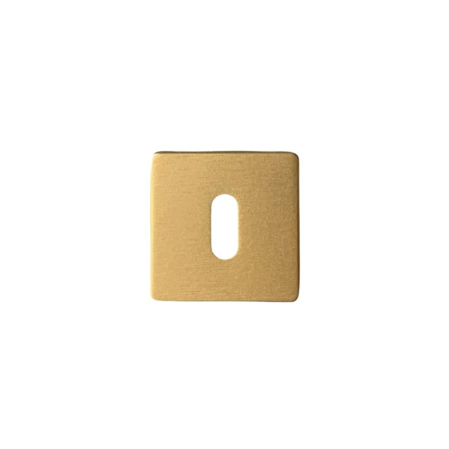 RO11 Kapı Kolu Rozeti Oda Fırçalı Mat Altın 52x52x9 mm