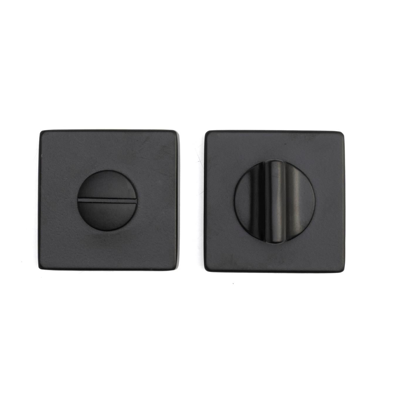 RO11 Kapı Kolu Rozeti Wc Siyah Renk 52x52x9 mm