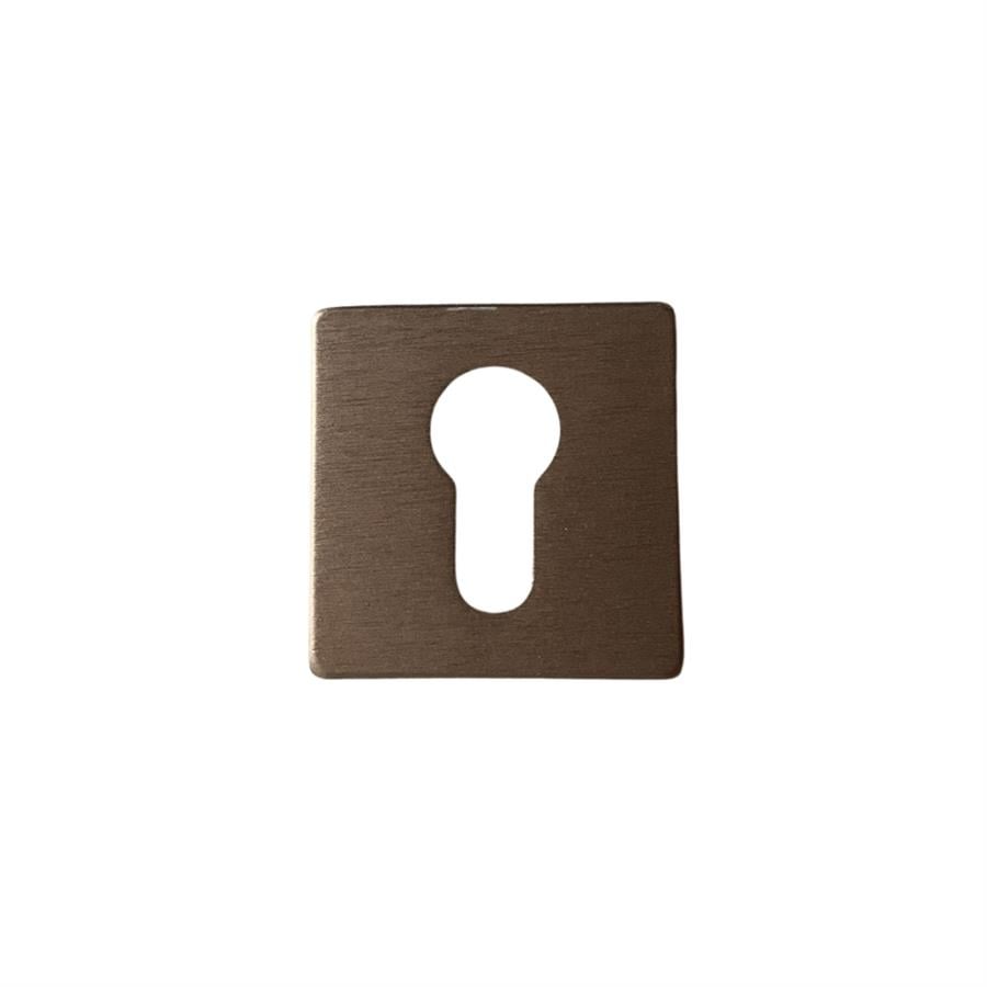 RO11 Kapı Kolu Rozeti Yale (Dış Kapı) Fırçalı Bronz 52x52x9 mm