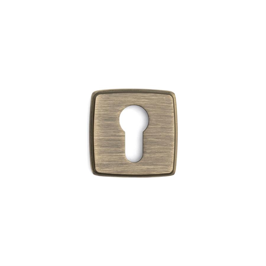 RO13 Kapı Kolu Rozeti Yale (Dış Kapı) Antik Renk 52x52x11 mm