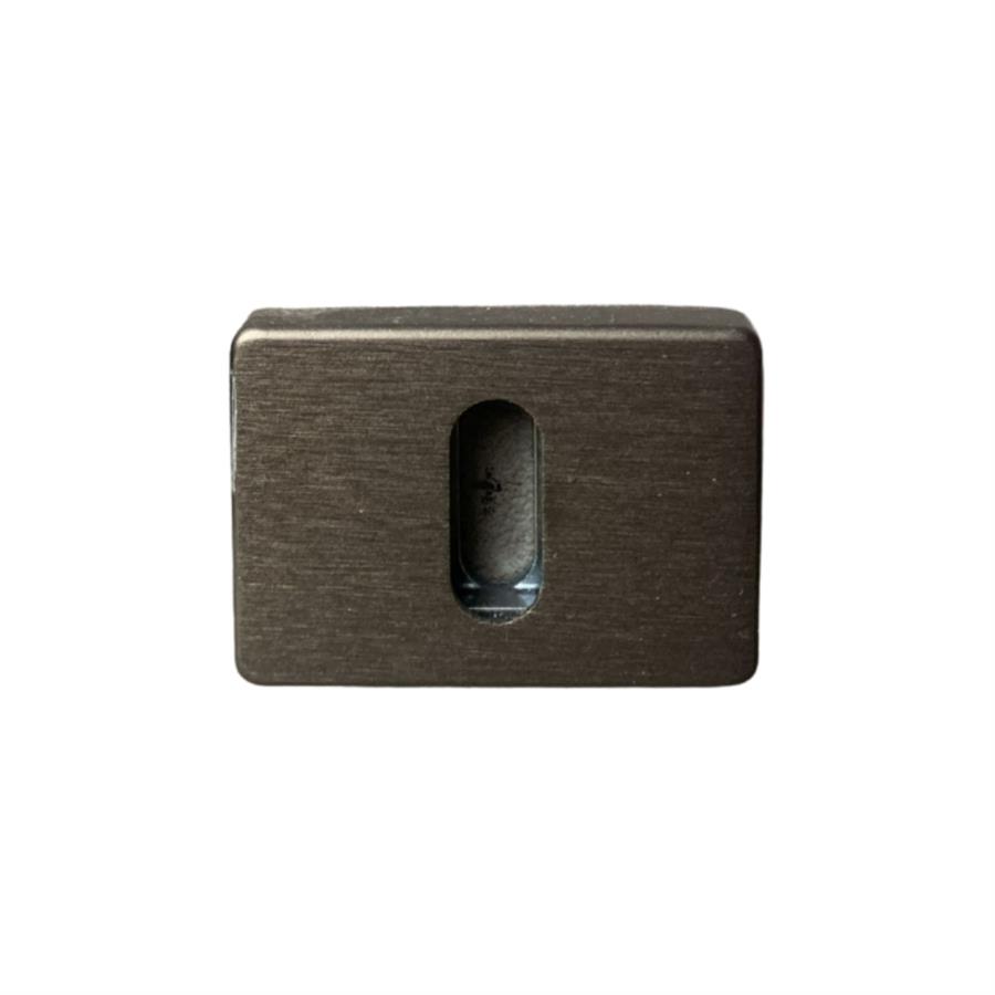 RO15 Kapı Kolu Rozeti Oda Fırçalı Füme Renk 53x37x11 mm