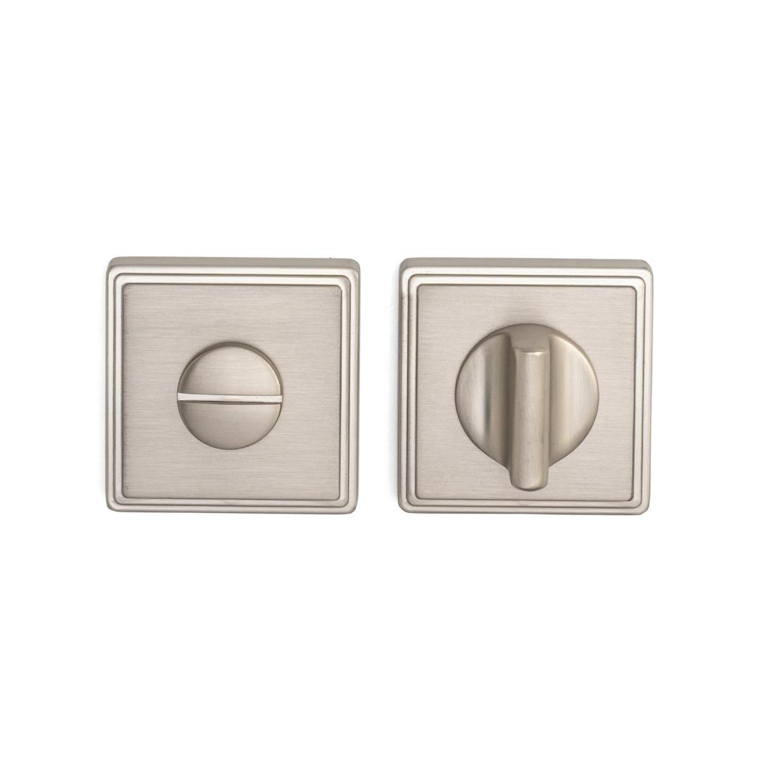 RO17 Kapı Kolu Rozeti WC Nikel Saten Mat 53x53x10 mm