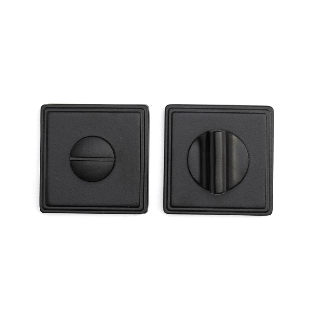 RO17 Kapı Kolu Rozeti WC Siyah 53x53x10 mm