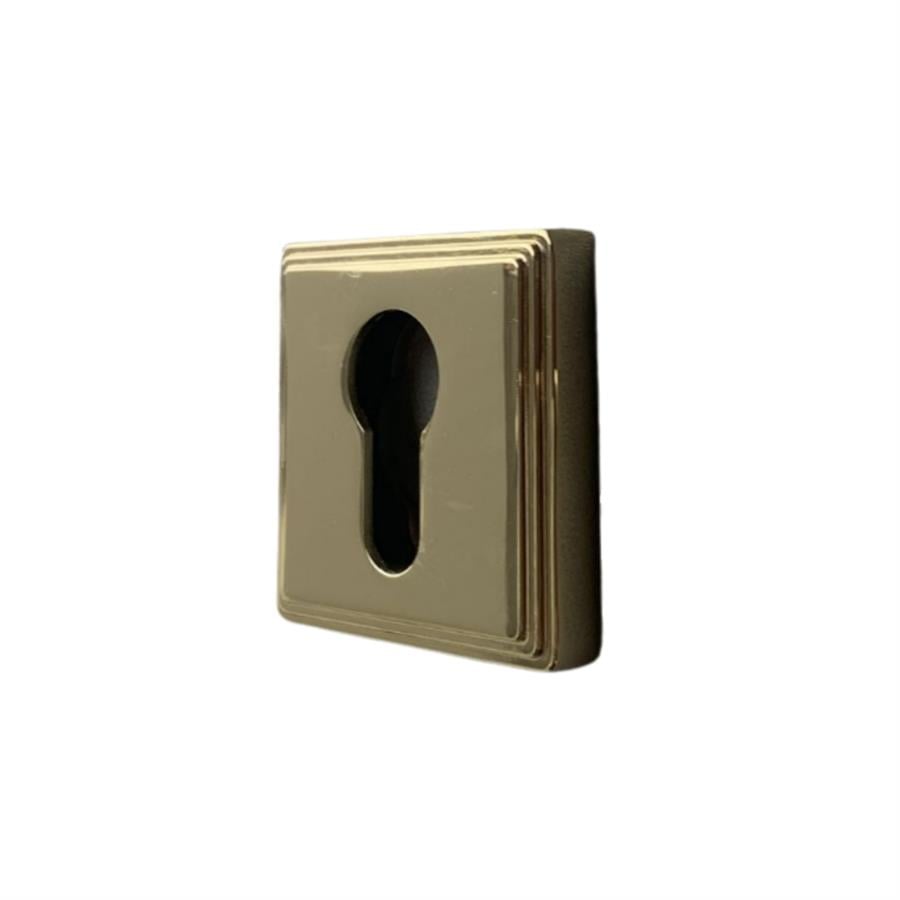 RO17 Kapı Kolu Rozeti Yale (Dış Kapı) Gold 53x53x10 mm