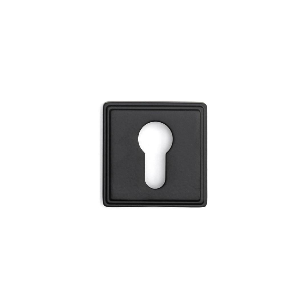 RO17 Kapı Kolu Rozeti Yale (Dış Kapı) Siyah 53x53x10 mm