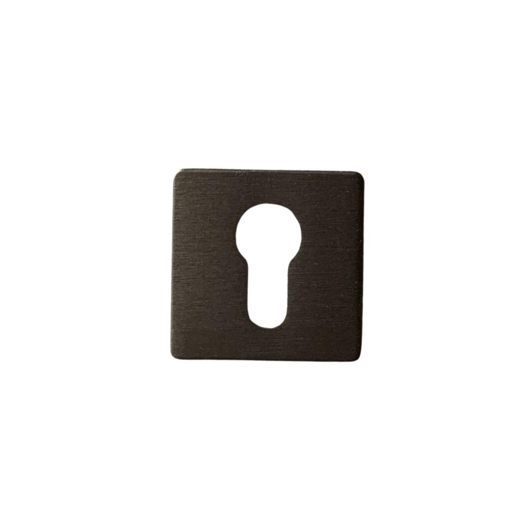 RO21 Kapı Kolu Rozeti Yale (Dış Kapı) Fırçalı Füme Renk 52x52x5 mm