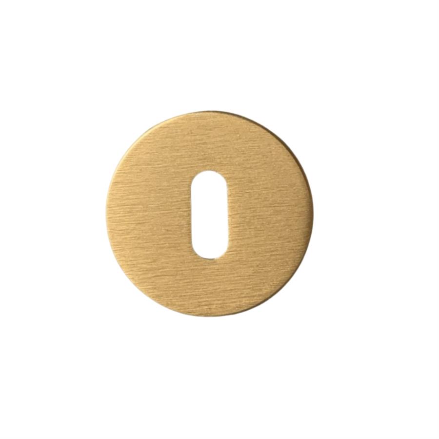 RO22 Kapı Kolu Rozeti Oda Fırçalı Mat Altın 52x52x5 mm