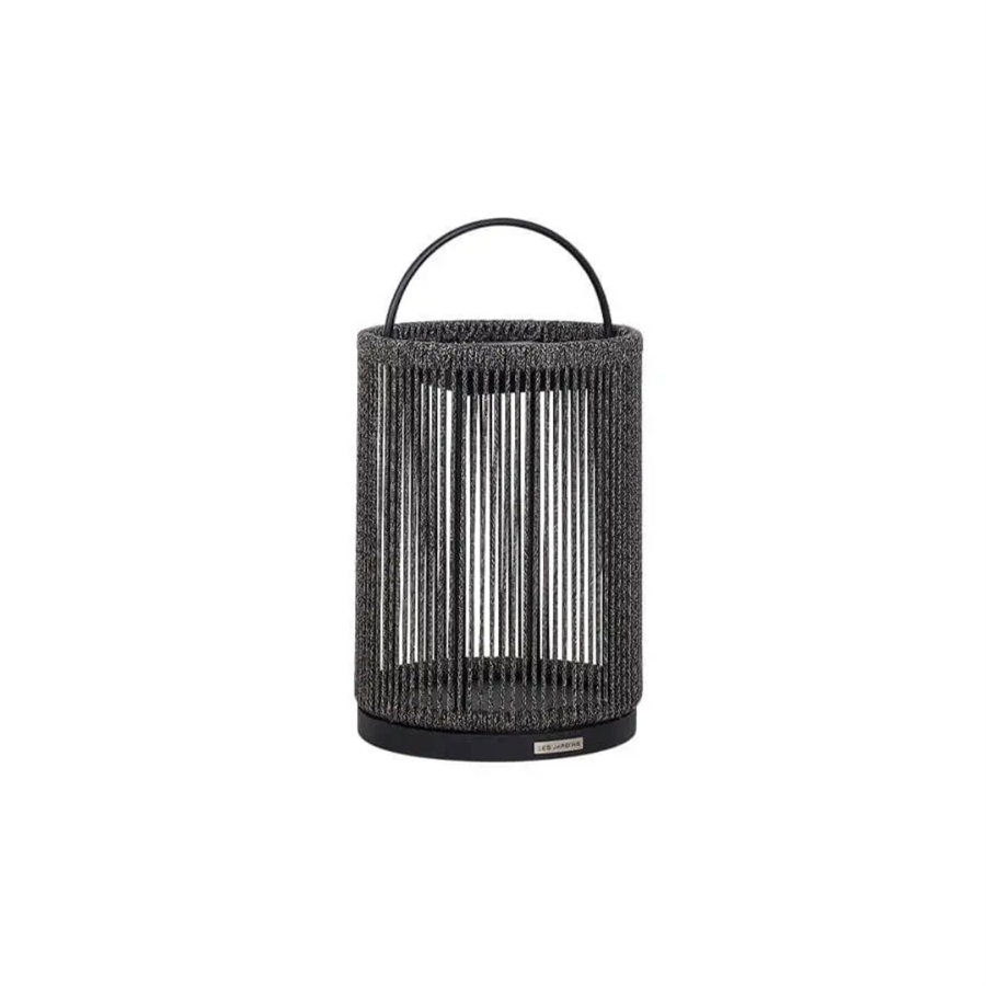 ROP&STRIP Güneş Enerjili Fener 45 cm (Siyah Alüminyum, Siyah Halat, Siyah Granit)