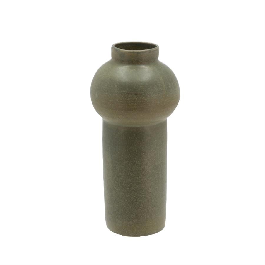 Rost Taş Vazo Yeşil 30 Cm - Çap:14 Cm