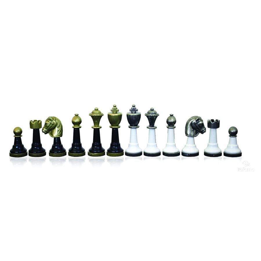Satranç Metal Çinko/Ahşap G/S Kaplama S/B Ht Cm 7,5 - Ø Cm 2,