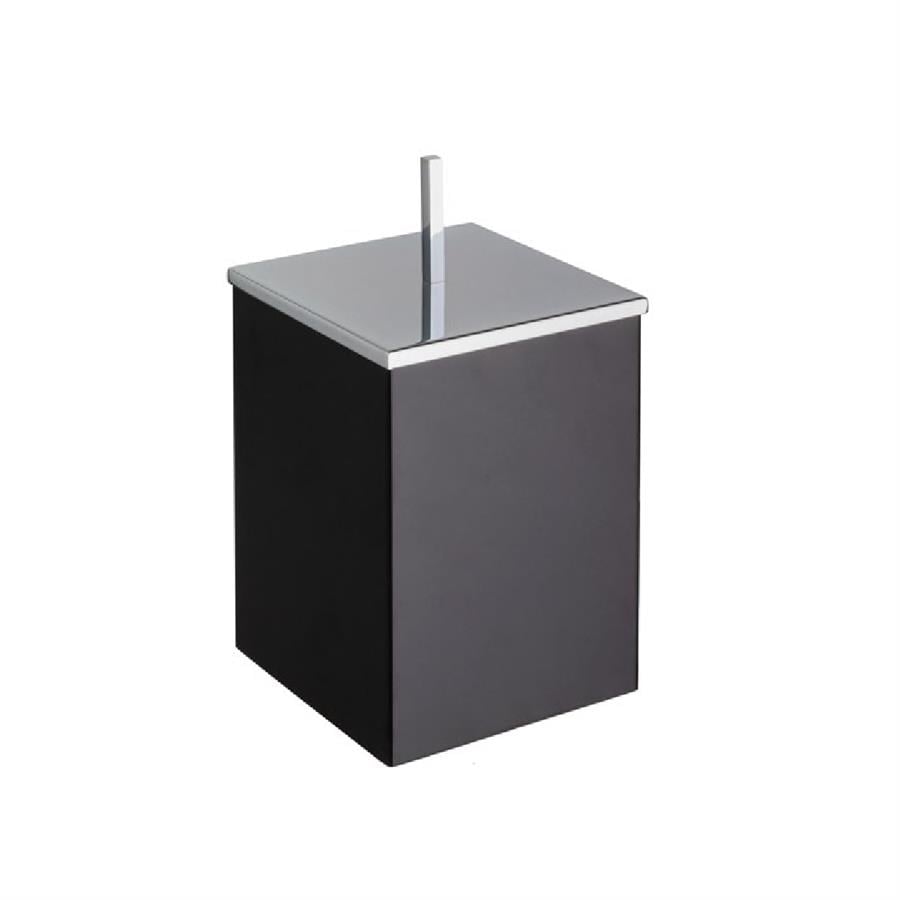 Siyah/Krom Çöp Kovası 4 Lt Siyah-Krom Renk 334X178X178 Mm