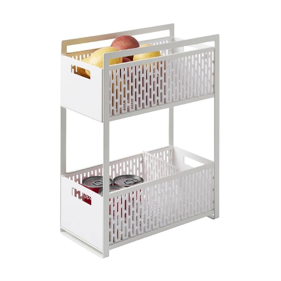 Standlı Saklama Sepetleri 46 cm Beyaz