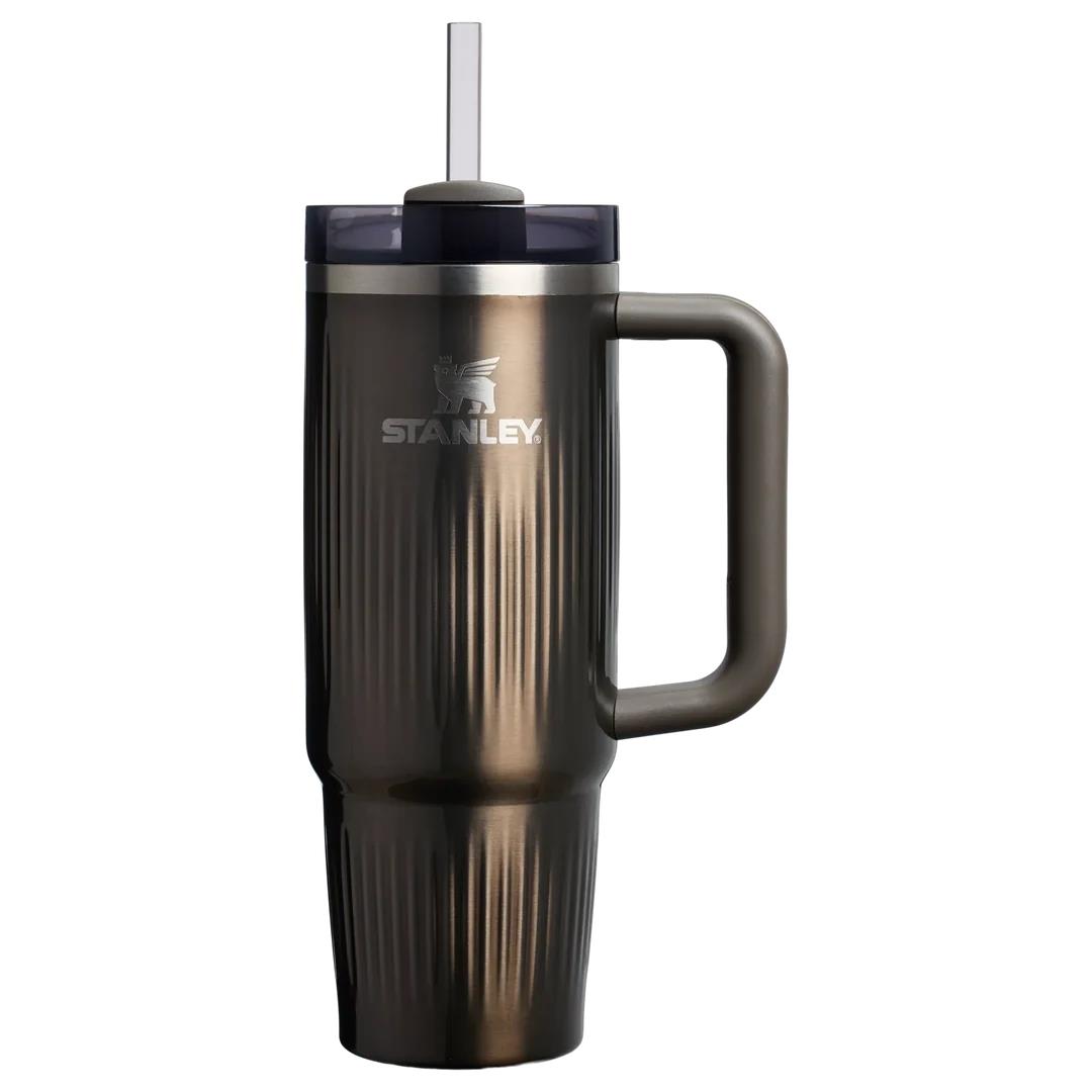 StanleyThe Quencher® H2.0 Fluted Tumbler Pipetli Termos Bardak | 0.89 LT - GunMetal Shine