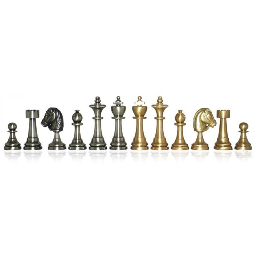 Staunton Pirinç Satranç Taşları - Re: Ht. 7,0 Cm - Çap. Cm 2,4