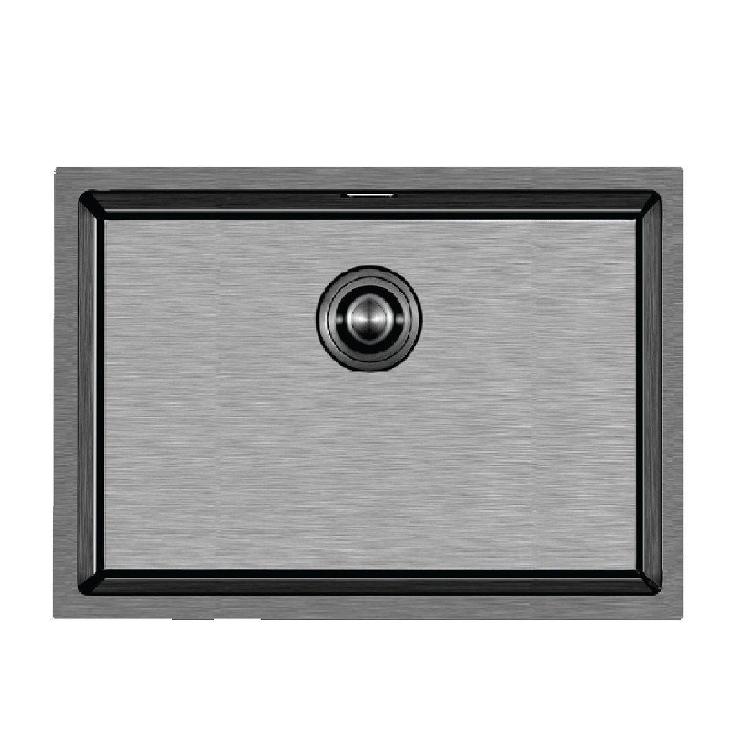 STELLA 4449 FÜME SİYAH 490x440 mm EVİYE
