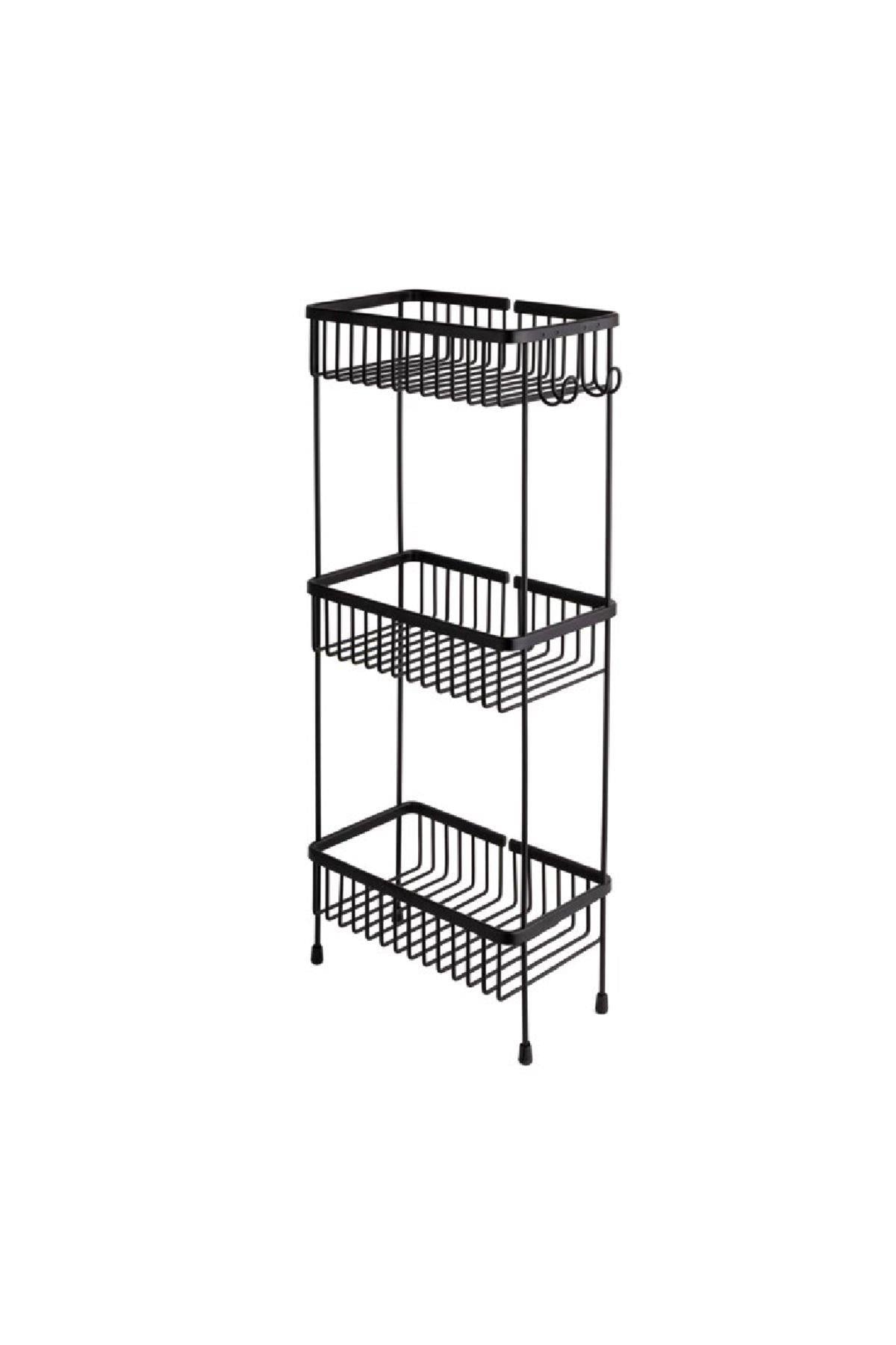 System Duş Raf Sistemi Siyah Renk 647X150X273 mm