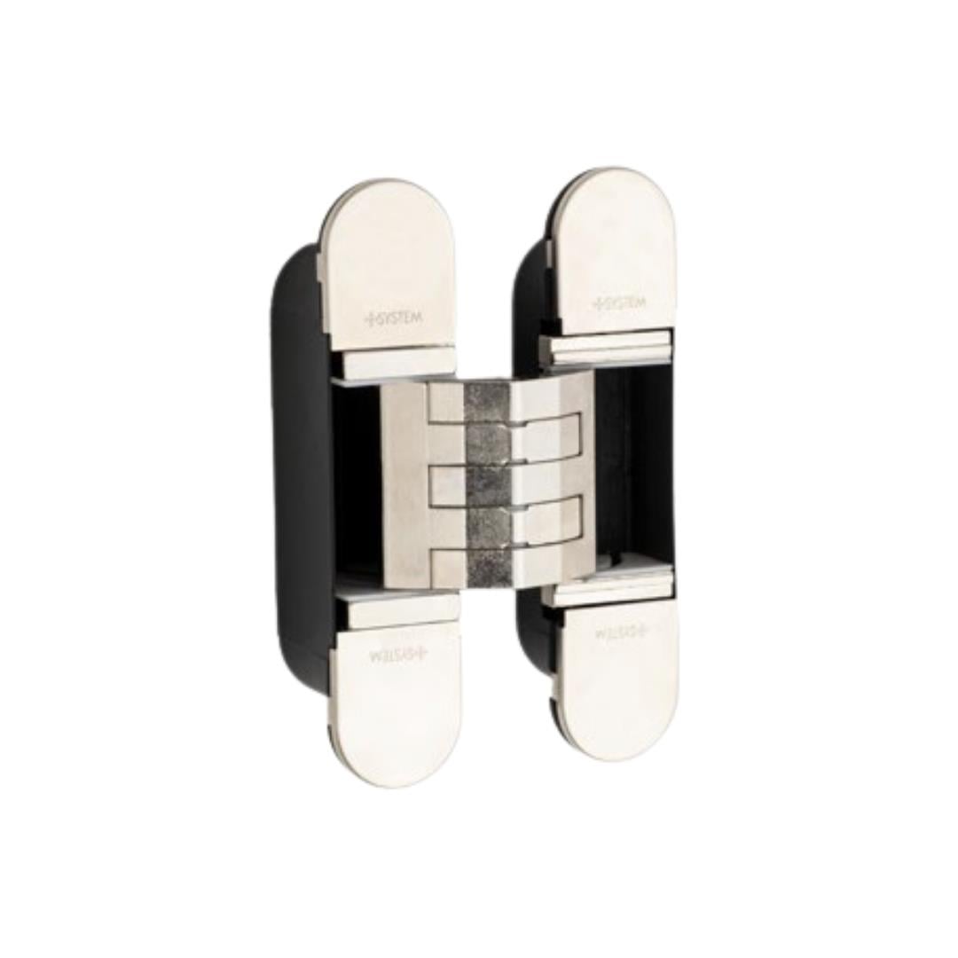 System Gizli Menteşe 130X30 mm Parlak Nikel Renk